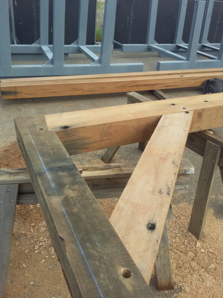 Test fitting mortise and tenon framing