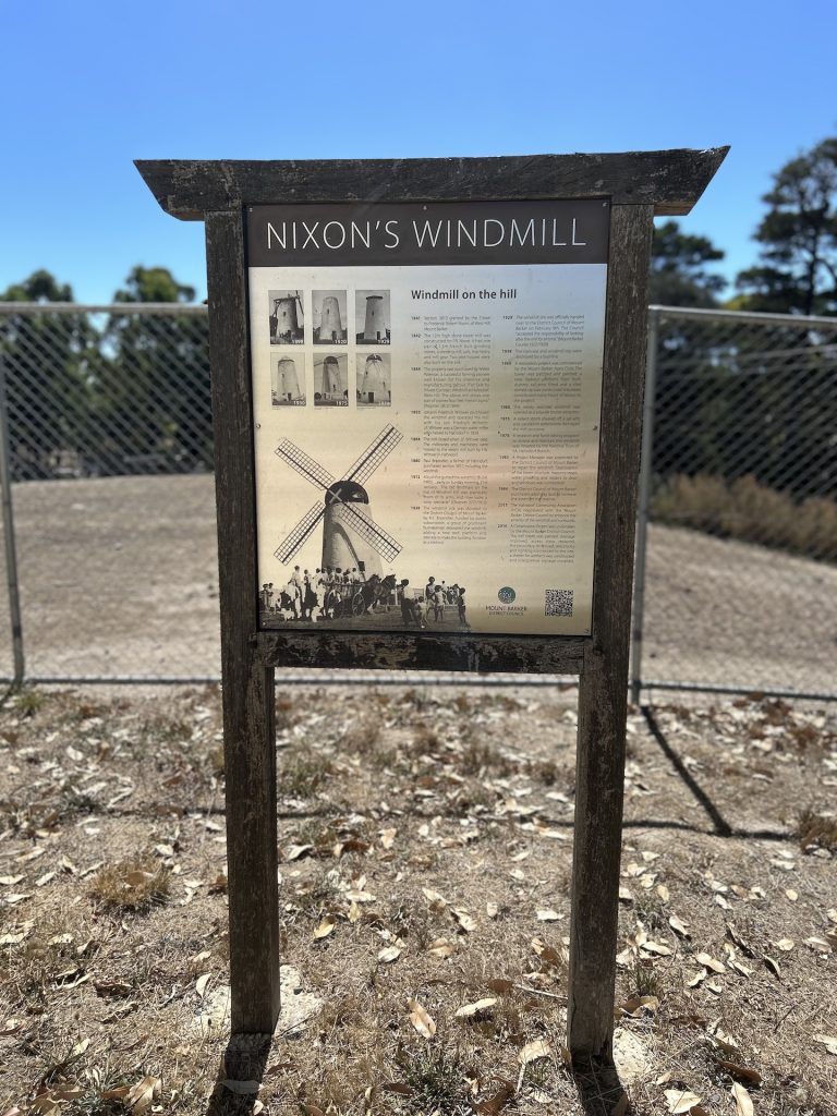 Custom made signage for Nixon's Windmill.